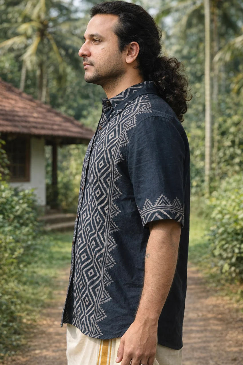 Ajrakh Hand-Block Print Shirt